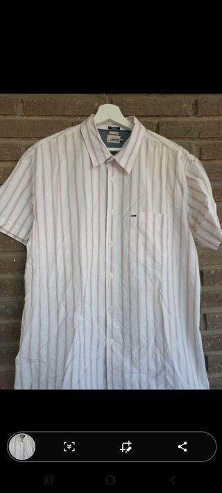 Camisa Tommy Hilfiger Rayas Blanca Talla XXL