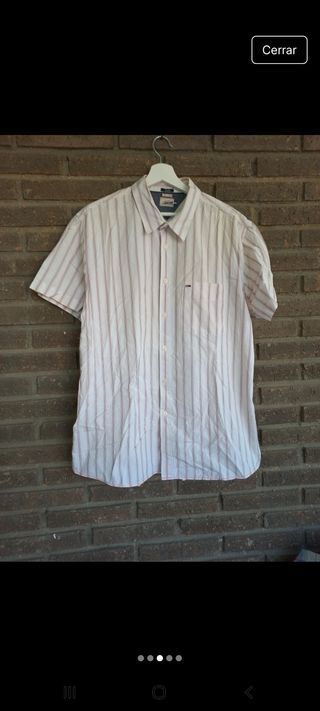 Camisa Tommy Hilfiger Rayas Blanca Talla XXL