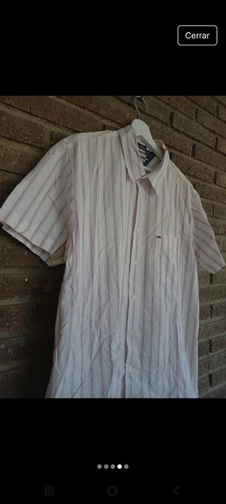 Camisa Tommy Hilfiger Rayas Blanca Talla XXL