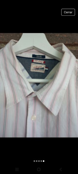 Camisa Tommy Hilfiger Rayas Blanca Talla XXL