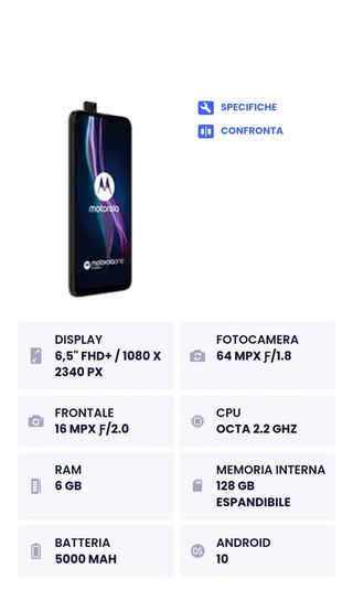 Motorola One Fusion Blu