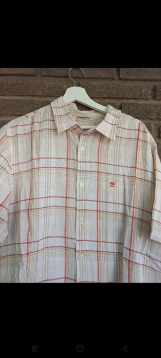 Camisa Timberland cuadros beige