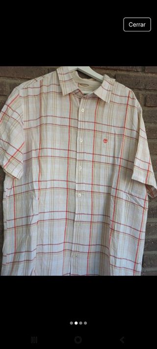 Camisa Timberland cuadros beige