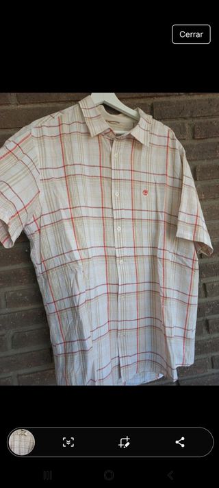 Camisa Timberland cuadros beige