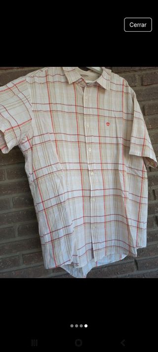 Camisa Timberland cuadros beige