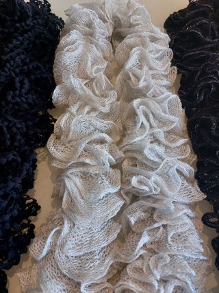 Sciarpe ciniglia e uncinetto