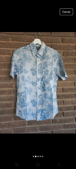 Camisa Eddie Bauer Estampada Azul Talla S