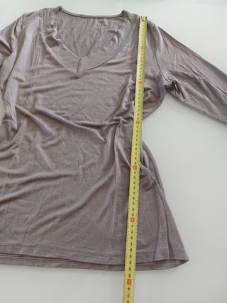 Maglia beige viscosa scollo a V