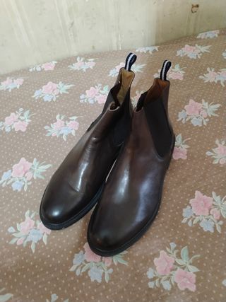 Stivaletti uomo in cuoio marrone