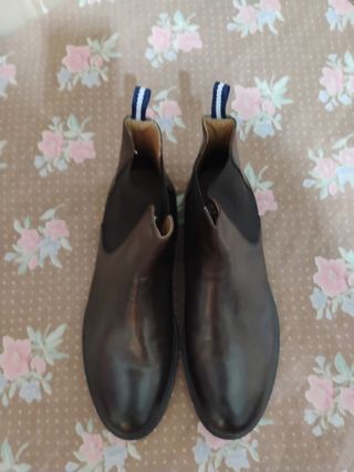 Stivaletti uomo in cuoio marrone