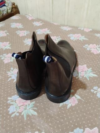 Stivaletti uomo in cuoio marrone