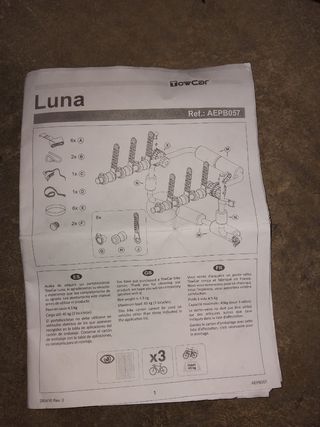 Portabicicletas portón Luna