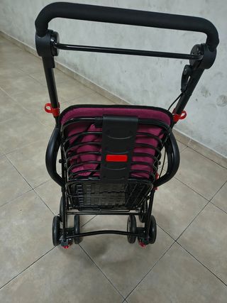 Caminador y carro de la compra con silla plegable