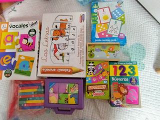 Lote Puzzles y Dominó Infantil Educativo