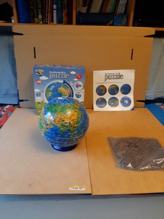 Globo terráqueo puzzle 3D