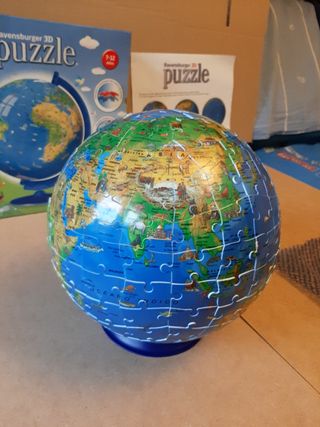 Globo terráqueo puzzle 3D