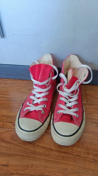 Zapatillas Converse Altas Rojas Talla 38