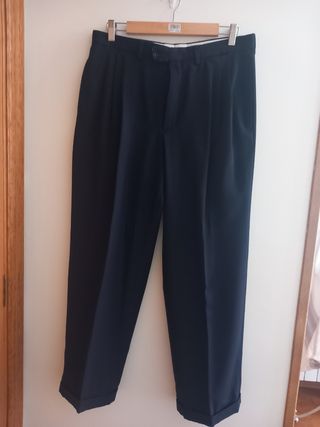 Pantalón de traje azul caballero