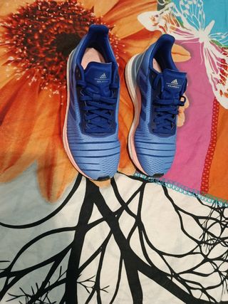 Zapatillas Adidas Azules y Rosas
