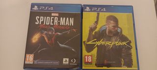PS4 Spider-Man Miles Morales y Cyberpunk 2077