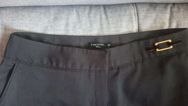 Pantalón vestir mujer Cortefiel marrón oscuro