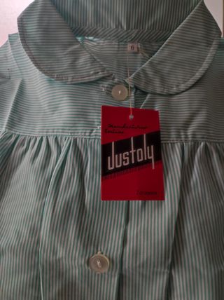 Bata escolar rayas 6 años.Nuevo.