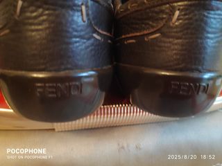 Sneakers Fendi donna pelle marrone