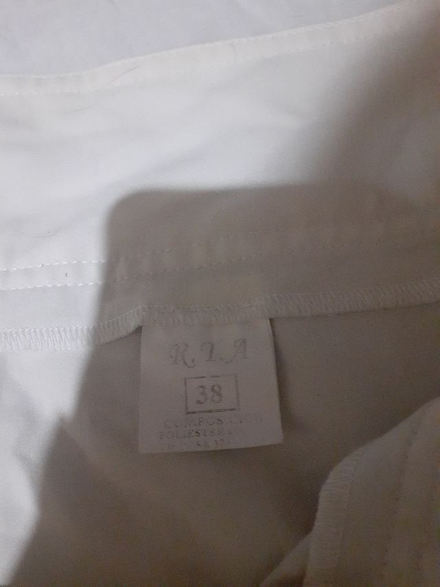 Pantalón blanco cintura dos botones