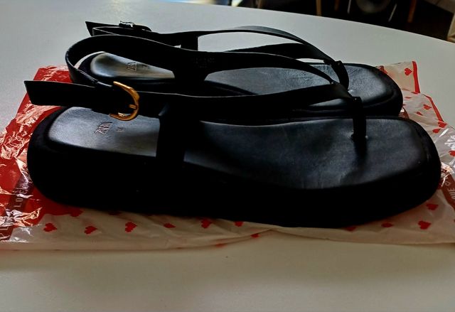 Sandalias Zara Negras Talla 37