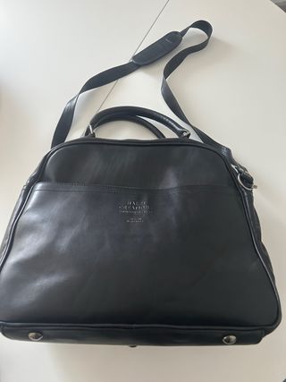 Bolso de piel Hakei negro