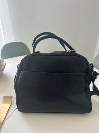 Bolso de piel Hakei negro