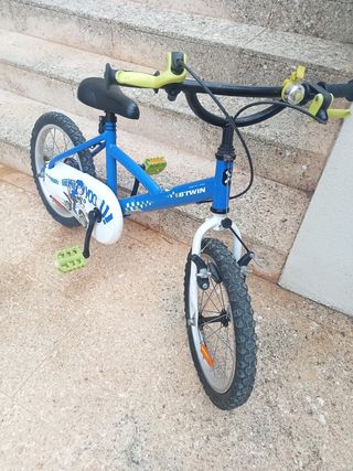 Bicicleta infantil B'TWIN 16 azul
