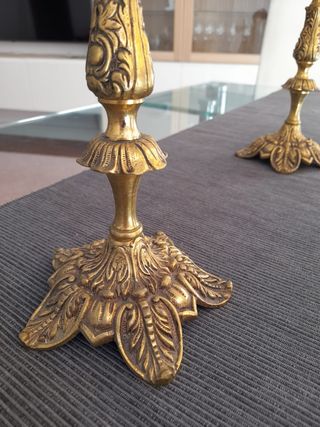 Candelabros de Bronce Estilo Antiguo