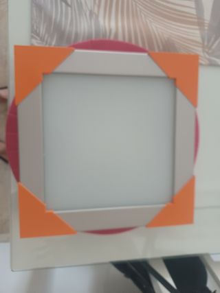 Lámpara de dormitorio gris y naranja