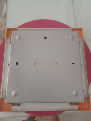Lámpara de dormitorio gris y naranja