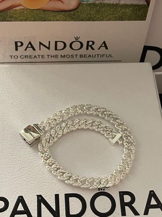 Pulsera Pandora Cubana Plata 19cm