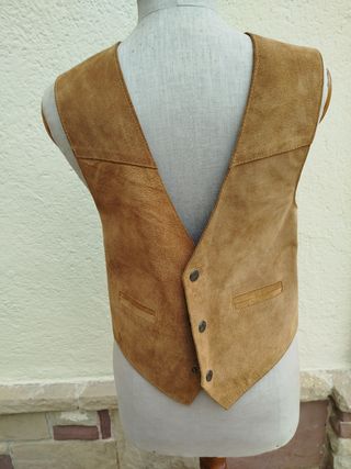 Chaleco de ante marrón