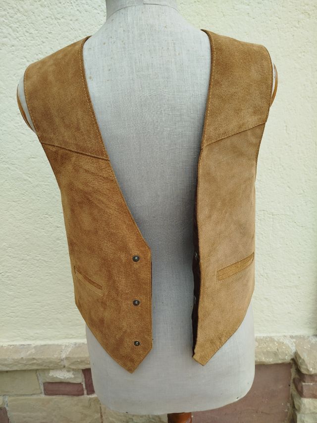 Chaleco de ante marrón