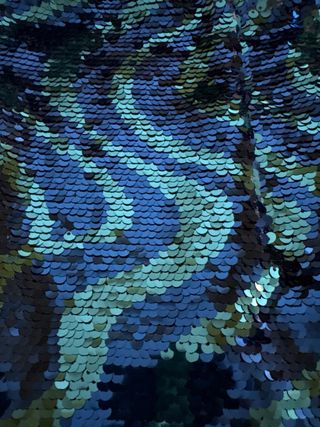 Falda Zara lentejuelas azul y verde Talla XS