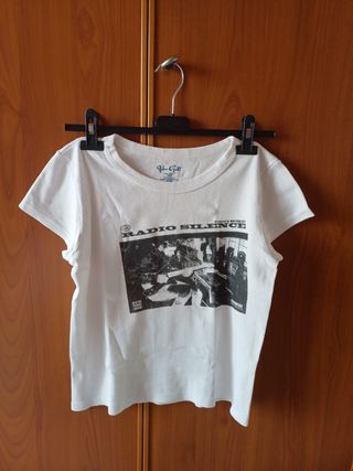 T-shirt John Galt bianca con stampa ottimo cotone