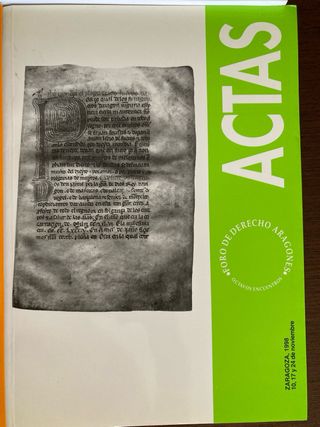 Actas foro de derecho aragonés 