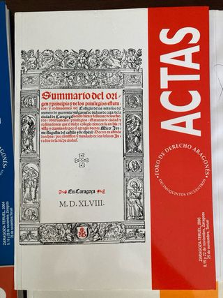 Actas foro de derecho aragonés 