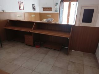 Scrivania ufficio + banco segreteria legno