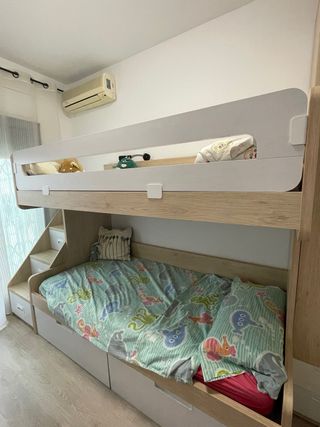 Litera juvenil madera y blanco