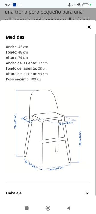 Silla infantil blanca