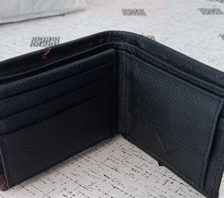 Cartera Billetera Piel Hombre Negra y Marrón