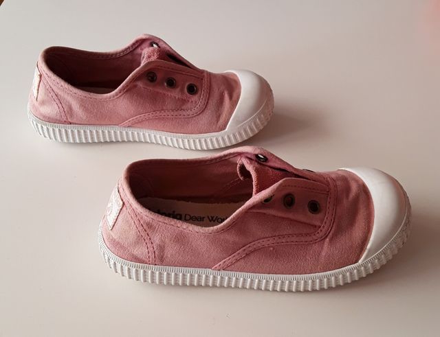 Tênis infantil de lona rosa nº 29 VICTORIA