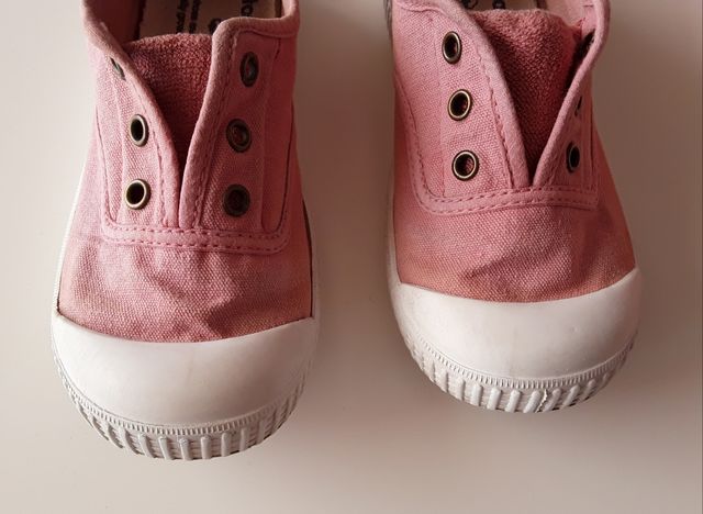 Tênis infantil de lona rosa nº 29 VICTORIA