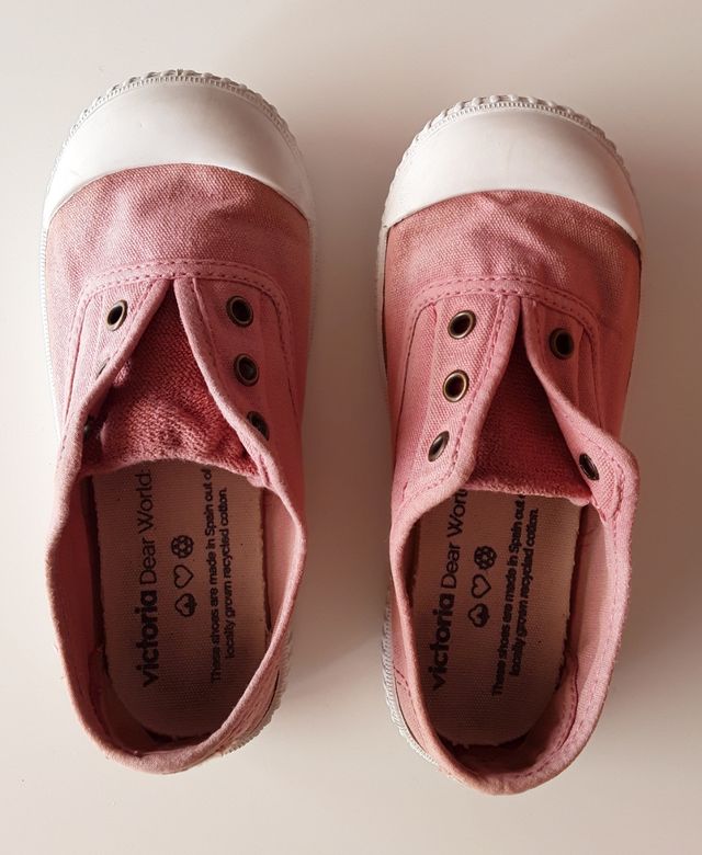 Tênis infantil de lona rosa nº 29 VICTORIA