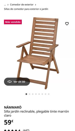 Par de Sillas Plegables Terraza IKEA